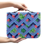 Tropical Aztec Geometric Pattern Print Leather Bible Cover