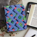 Tropical Aztec Geometric Pattern Print Leather Bible Cover