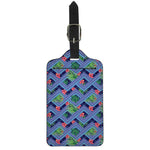 Tropical Aztec Geometric Pattern Print Luggage Tag