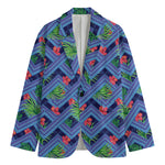 Tropical Aztec Geometric Pattern Print Men's Blazer