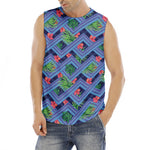 Tropical Aztec Geometric Pattern Print Men's Fitness Tank Top