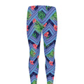 Tropical Aztec Geometric Pattern Print Men's Leggings
