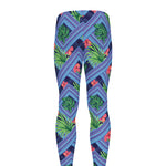 Tropical Aztec Geometric Pattern Print Men's leggings