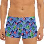 Tropical Aztec Geometric Pattern Print Men's Short Boxer Briefs
