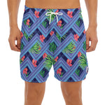 Tropical Aztec Geometric Pattern Print Men's Split Running Shorts