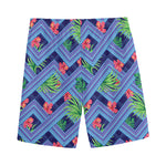 Tropical Aztec Geometric Pattern Print Men's Sports Shorts