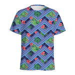 Tropical Aztec Geometric Pattern Print Men's Sports T-Shirt