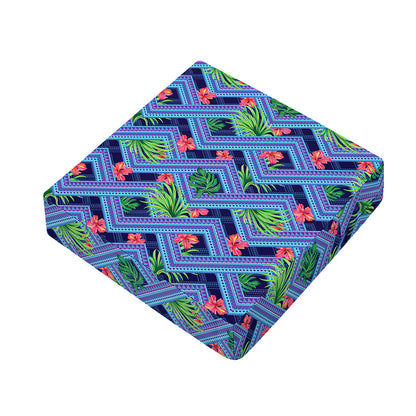 Tropical Aztec Geometric Pattern Print Outdoor Seat Cushion Cover