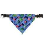 Tropical Aztec Geometric Pattern Print Over The Collar Dog Bandana