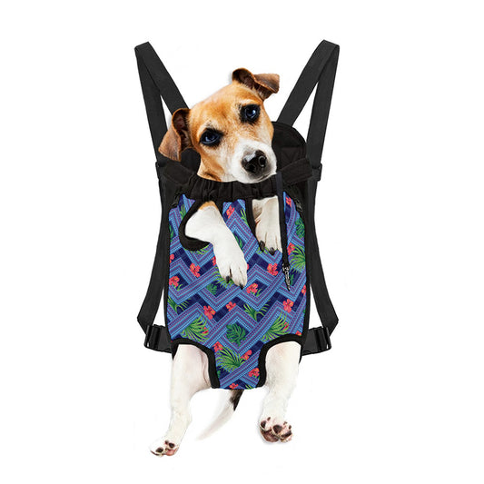 Tropical Aztec Geometric Pattern Print Pet Carrier Backpack