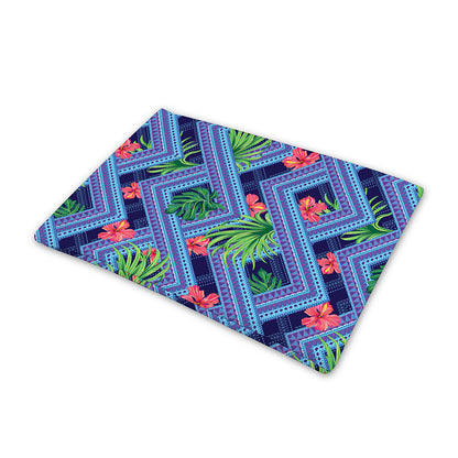 Tropical Aztec Geometric Pattern Print Pet Cooling Mat Cover