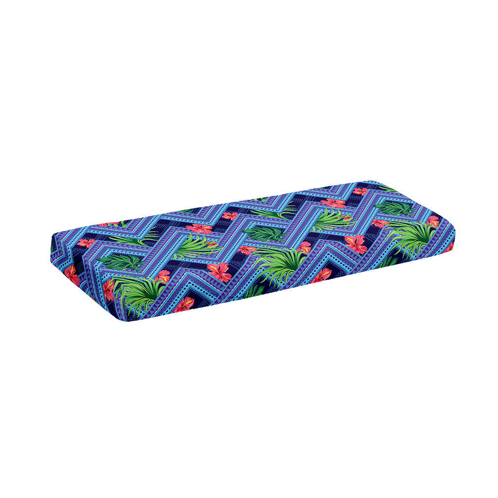 Tropical Aztec Geometric Pattern Print Piano Keyboard Cover