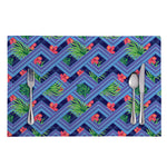 Tropical Aztec Geometric Pattern Print Placemat