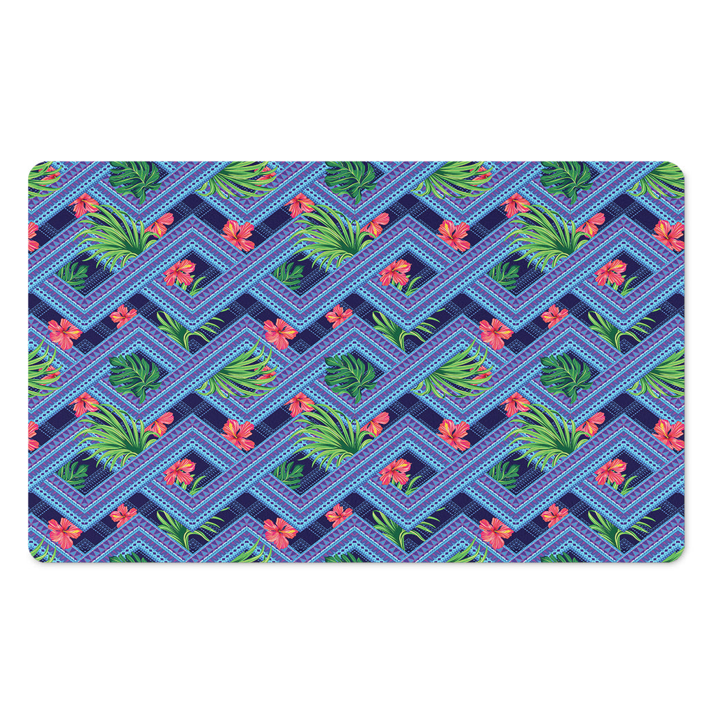 Tropical Aztec Geometric Pattern Print Polyester Doormat