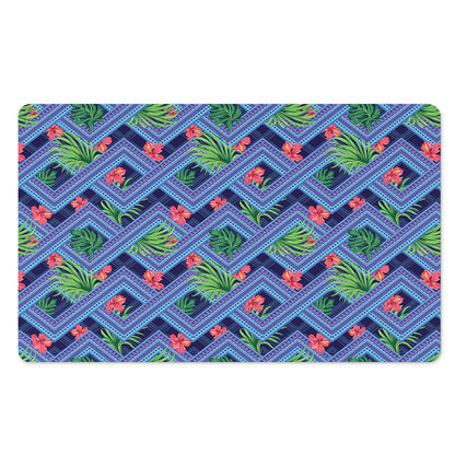 Tropical Aztec Geometric Pattern Print Polyester Doormat