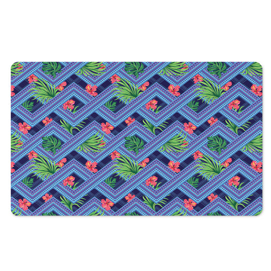 Tropical Aztec Geometric Pattern Print Polyester Doormat