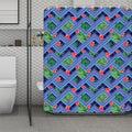 Tropical Aztec Geometric Pattern Print Polyester Shower Curtain
