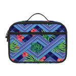 Tropical Aztec Geometric Pattern Print Portable Lunch Bag