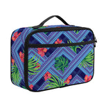 Tropical Aztec Geometric Pattern Print Portable Lunch Bag