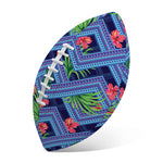 Tropical Aztec Geometric Pattern Print Rugby Ball