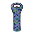 Tropical Aztec Geometric Pattern Print Single Neoprene Wine Tote