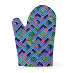 Tropical Aztec Geometric Pattern Print Single Oven Mitt