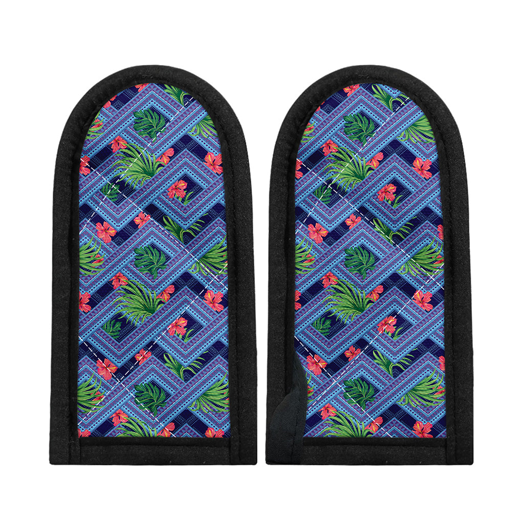 Tropical Aztec Geometric Pattern Print Skillet Handle Cover