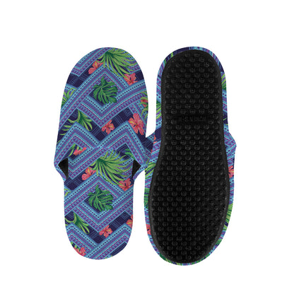 Tropical Aztec Geometric Pattern Print Slippers