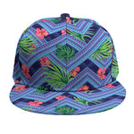 Tropical Aztec Geometric Pattern Print Snapback Cap