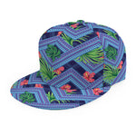 Tropical Aztec Geometric Pattern Print Snapback Cap