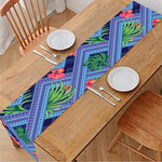 Tropical Aztec Geometric Pattern Print Table Runner
