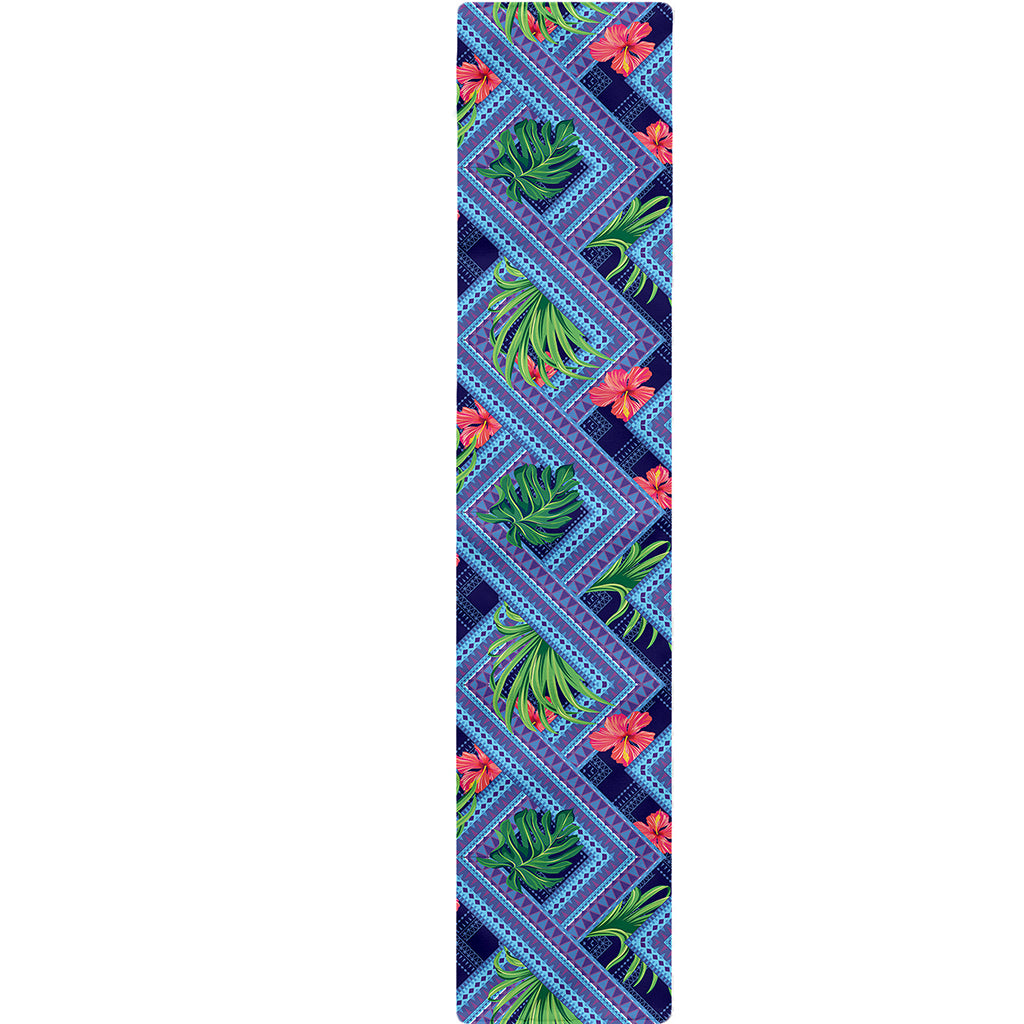 Tropical Aztec Geometric Pattern Print Table Runner
