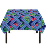 Tropical Aztec Geometric Pattern Print Tablecloth