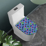 Tropical Aztec Geometric Pattern Print Toilet Lid Cover