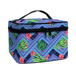 Tropical Aztec Geometric Pattern Print Travel Makeup Bag