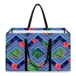 Tropical Aztec Geometric Pattern Print Utility Tote Bag