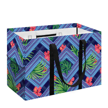 Tropical Aztec Geometric Pattern Print Utility Tote Bag