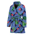 Tropical Aztec Geometric Pattern Print Women's Bathrobe