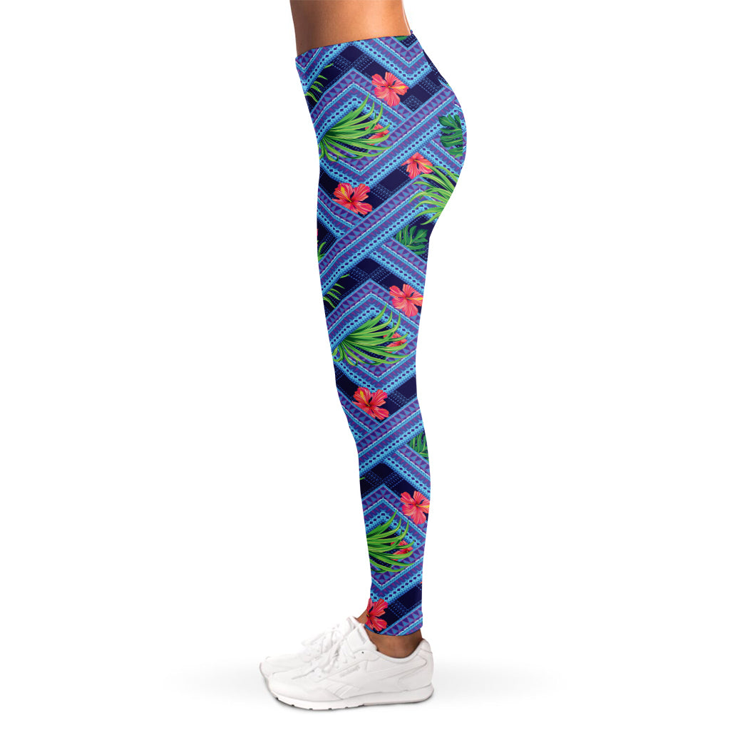 Tropical Aztec Geometric Pattern Print Women's Leggings