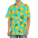 Tropical Banana Leaf Pattern Print Aloha Shirt