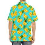 Tropical Banana Leaf Pattern Print Aloha Shirt