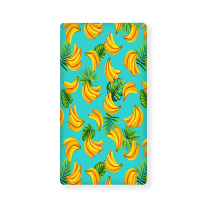 Tropical Banana Leaf Pattern Print Baby Crib Sheet
