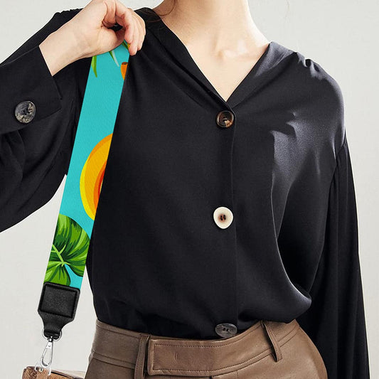 Tropical Banana Leaf Pattern Print Bag Strap