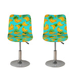 Tropical Banana Leaf Pattern Print Bar Stool Covers