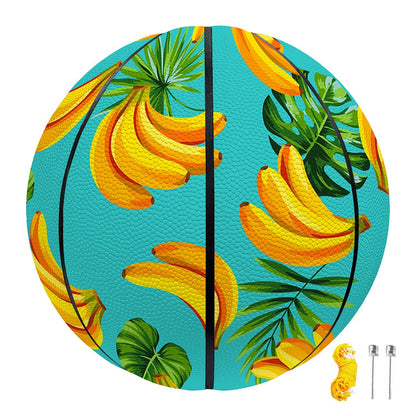 Tropical Banana Leaf Pattern Print Basketball
