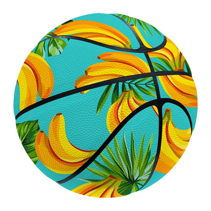 Tropical Banana Leaf Pattern Print Basketball