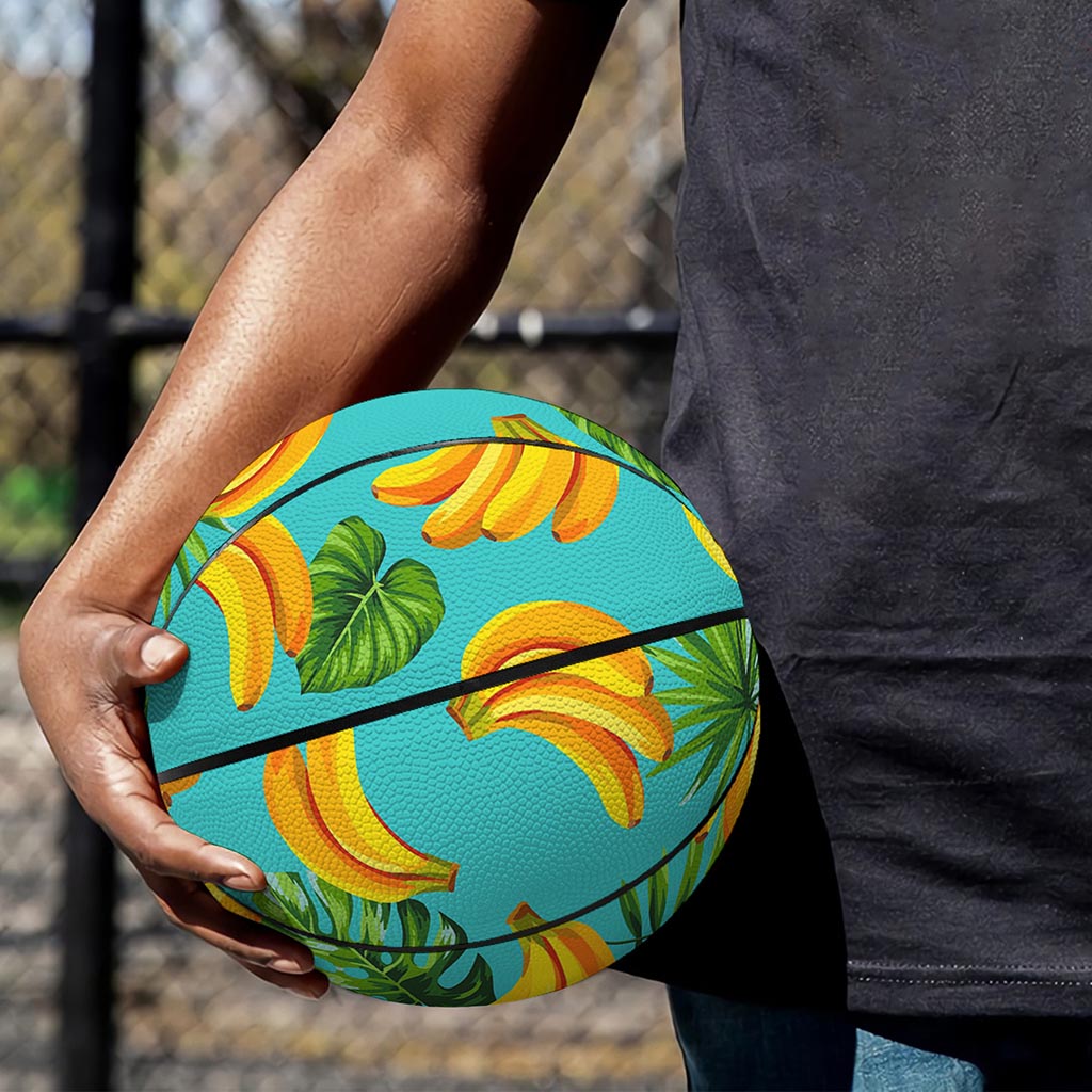 Tropical Banana Leaf Pattern Print Basketball