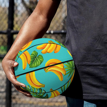 Tropical Banana Leaf Pattern Print Basketball