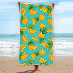 Tropical Banana Leaf Pattern Print Beach Towel