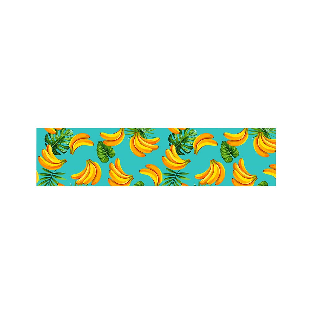 Tropical Banana Leaf Pattern Print Bed Runner